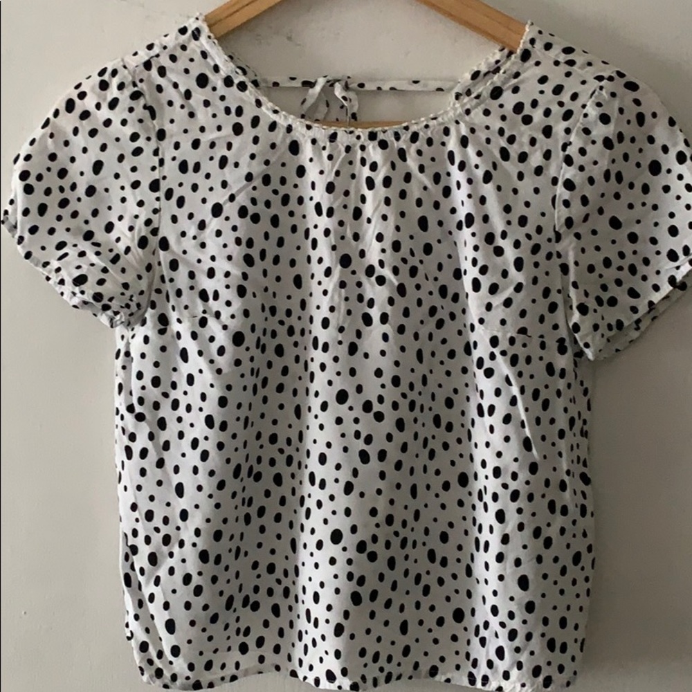 Abercrombie Dotted Top Tie Back xs Crop Top
